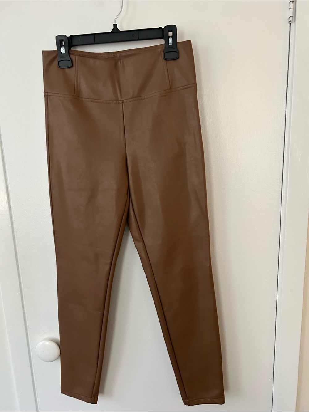 Laundry By Shelli Segal Brown Faux Leather Skinny Pants